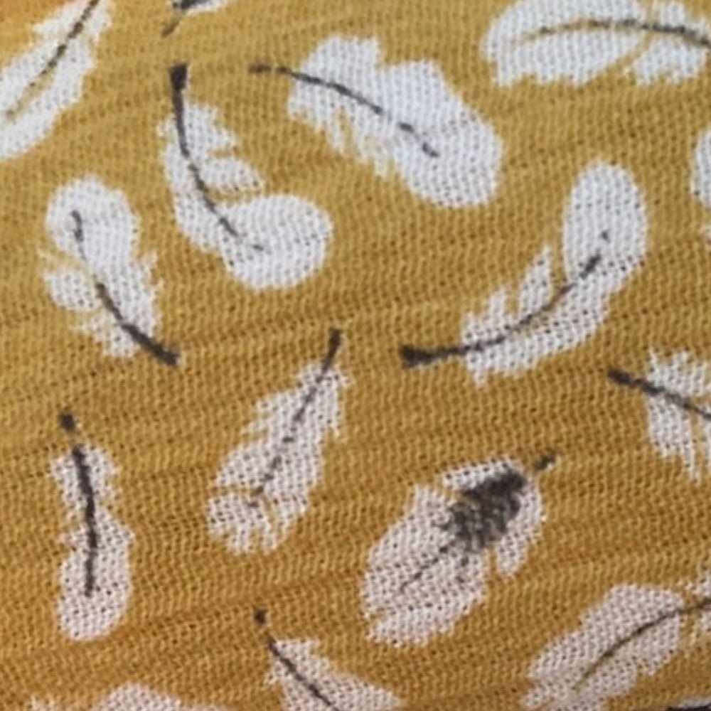 Mustard Feather Blanket - Blankets Suuky Porto
