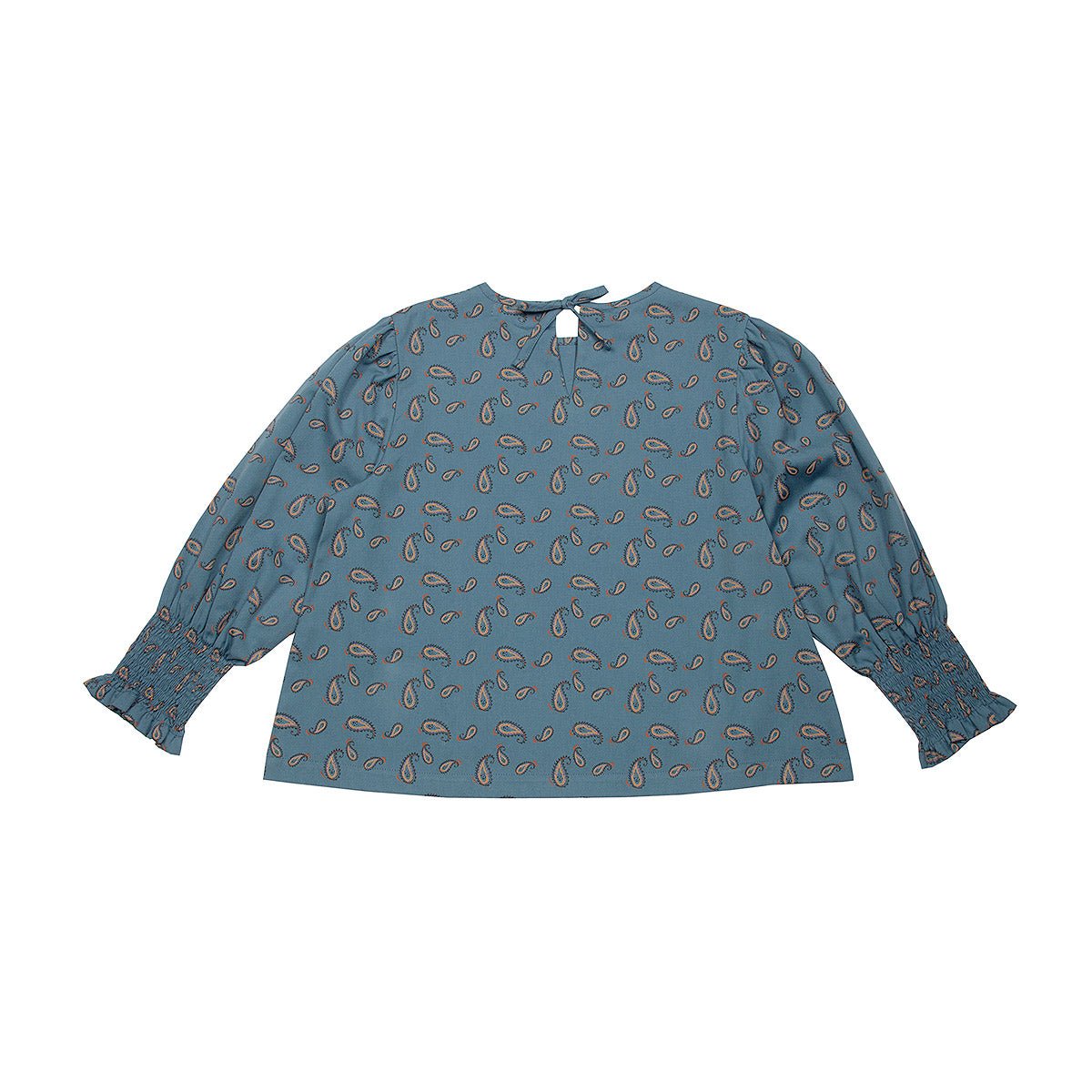 Paisley China Blue Elasticated Blouse - Tops Suuky Porto