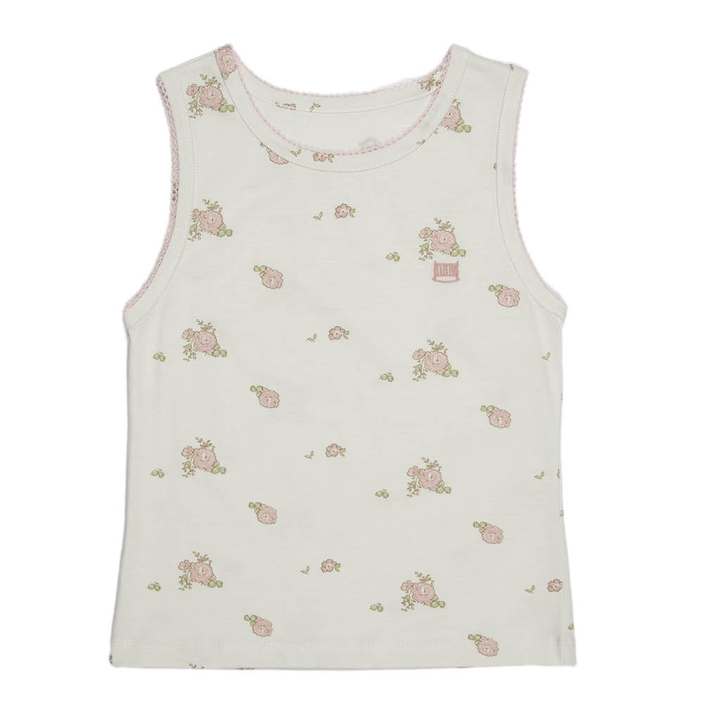 Peoney Flower Print | Girl's Jersey Set - Sets Suuky Porto
