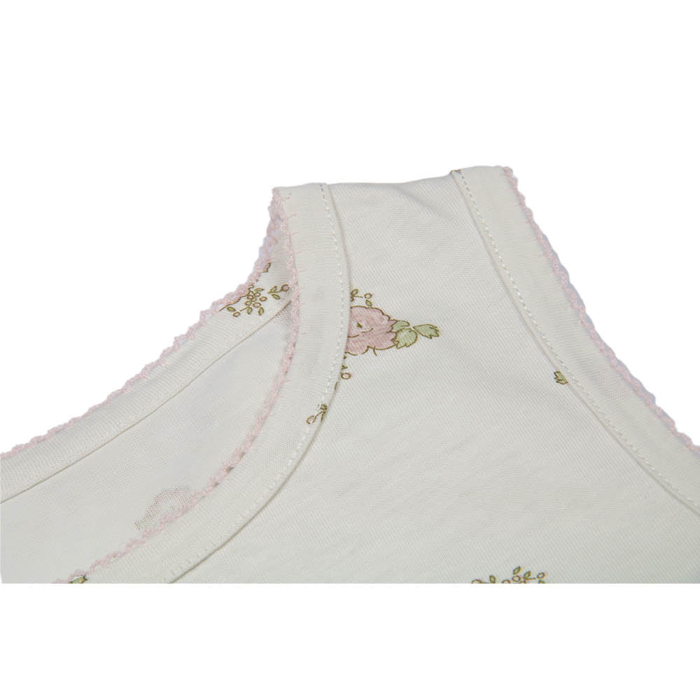 Peoney Flower Print | Girl's Jersey Set - Sets Suuky Porto