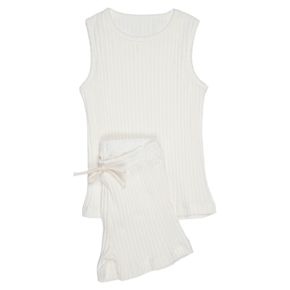 Ribbed | Sleeveless Shirt & Short Set - Sets Suuky Porto