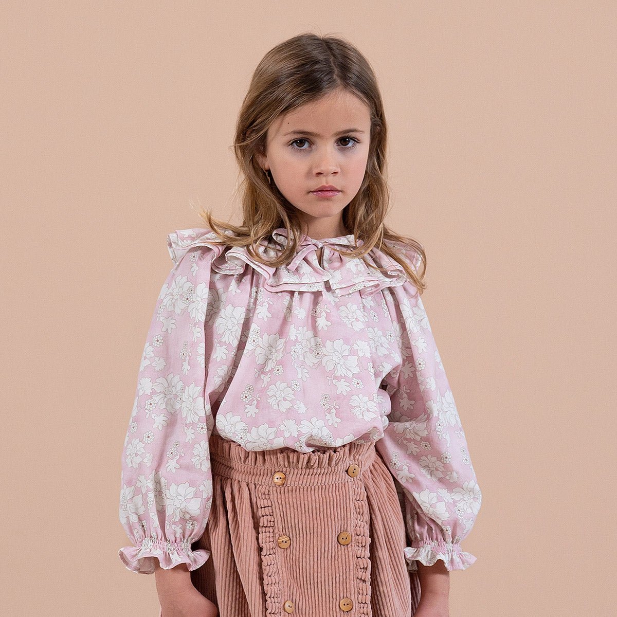 Saten Rose Collar Blouse - Tops Suuky Porto