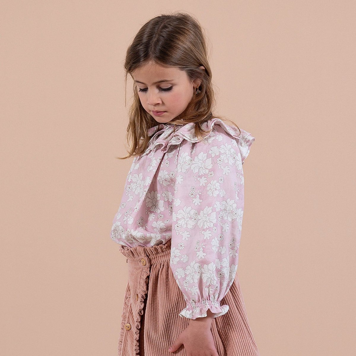 Saten Rose Collar Blouse - Tops Suuky Porto