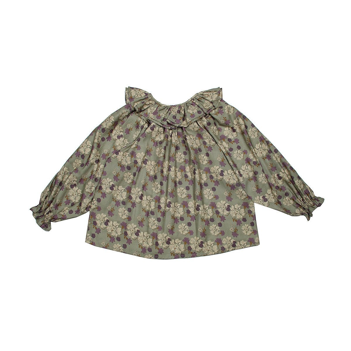 Saten Sage Collar Blouse - Tops Suuky Porto