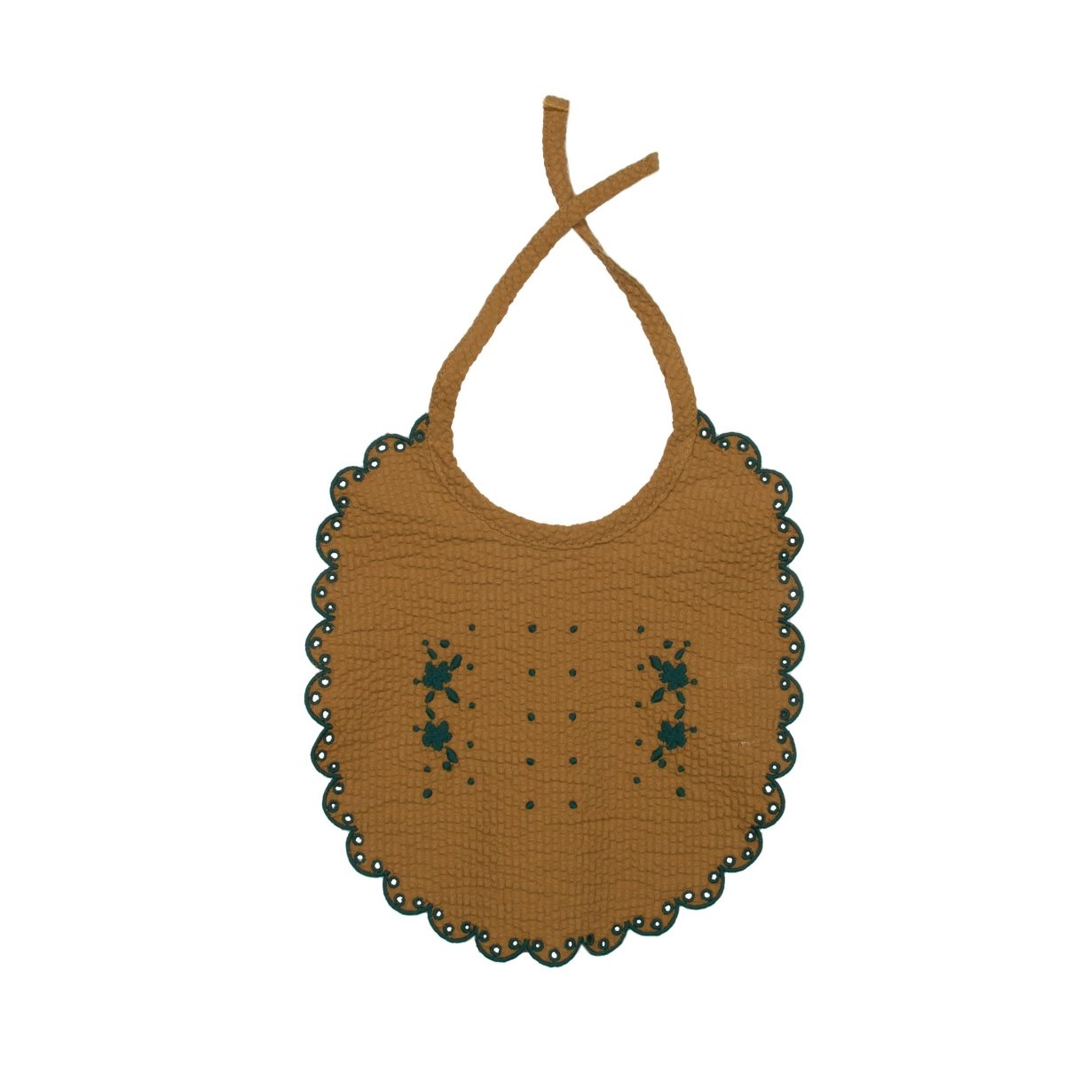 Seersucker Embroidered Bib - Suuky Porto
