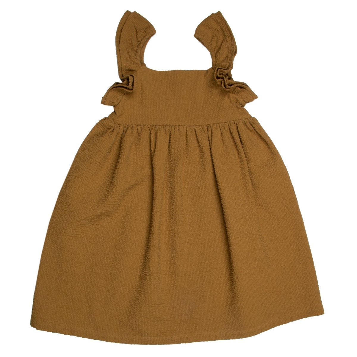 Seersucker Frilled Dress - Suuky Porto