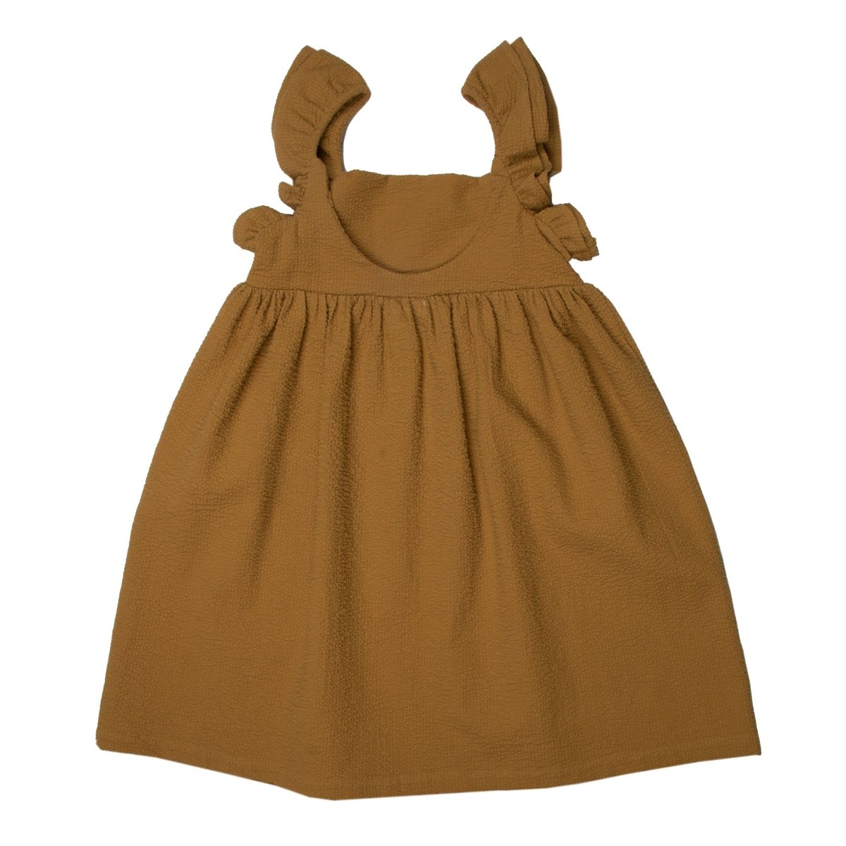 Seersucker Frilled Dress - Suuky Porto