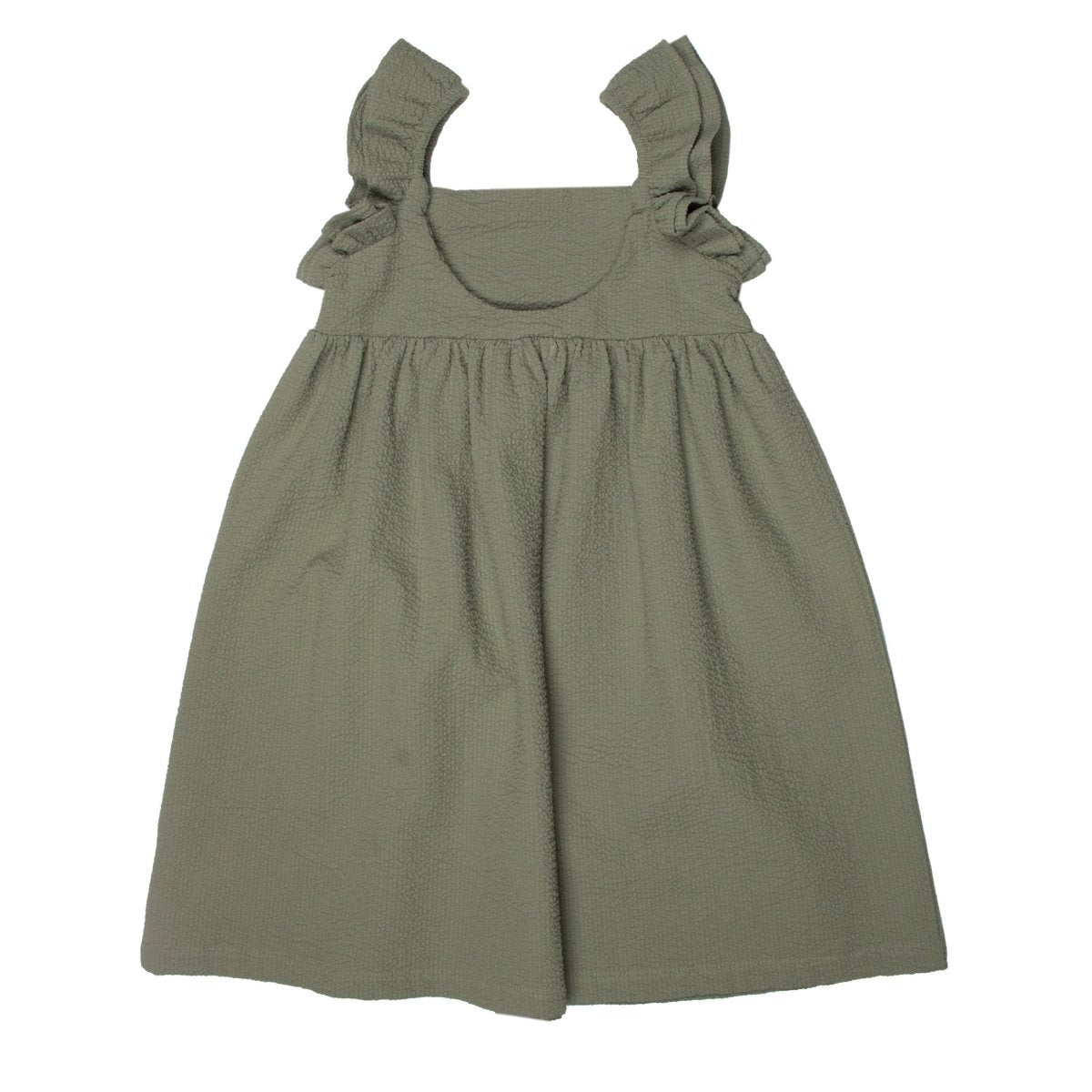 Seersucker Frilled Dress - Suuky Porto