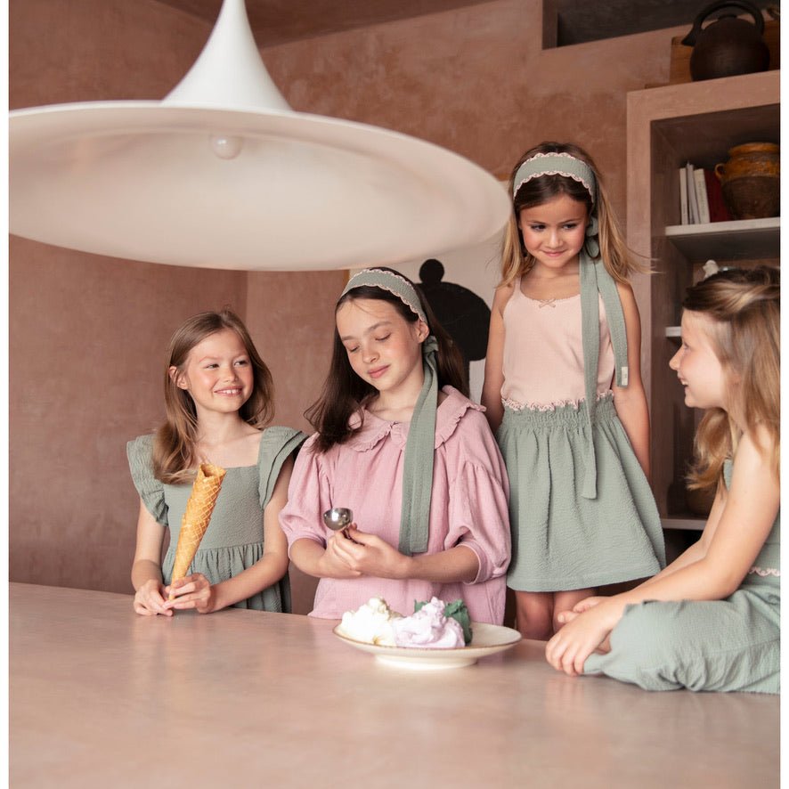 Seersucker Frilled Dress - Suuky Porto