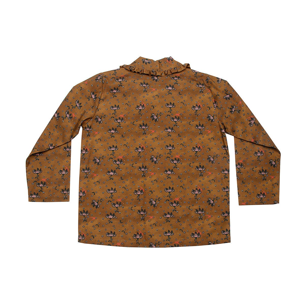 Soft Cotton Flowers & Birds Collar Shirt - Tops Suuky Porto