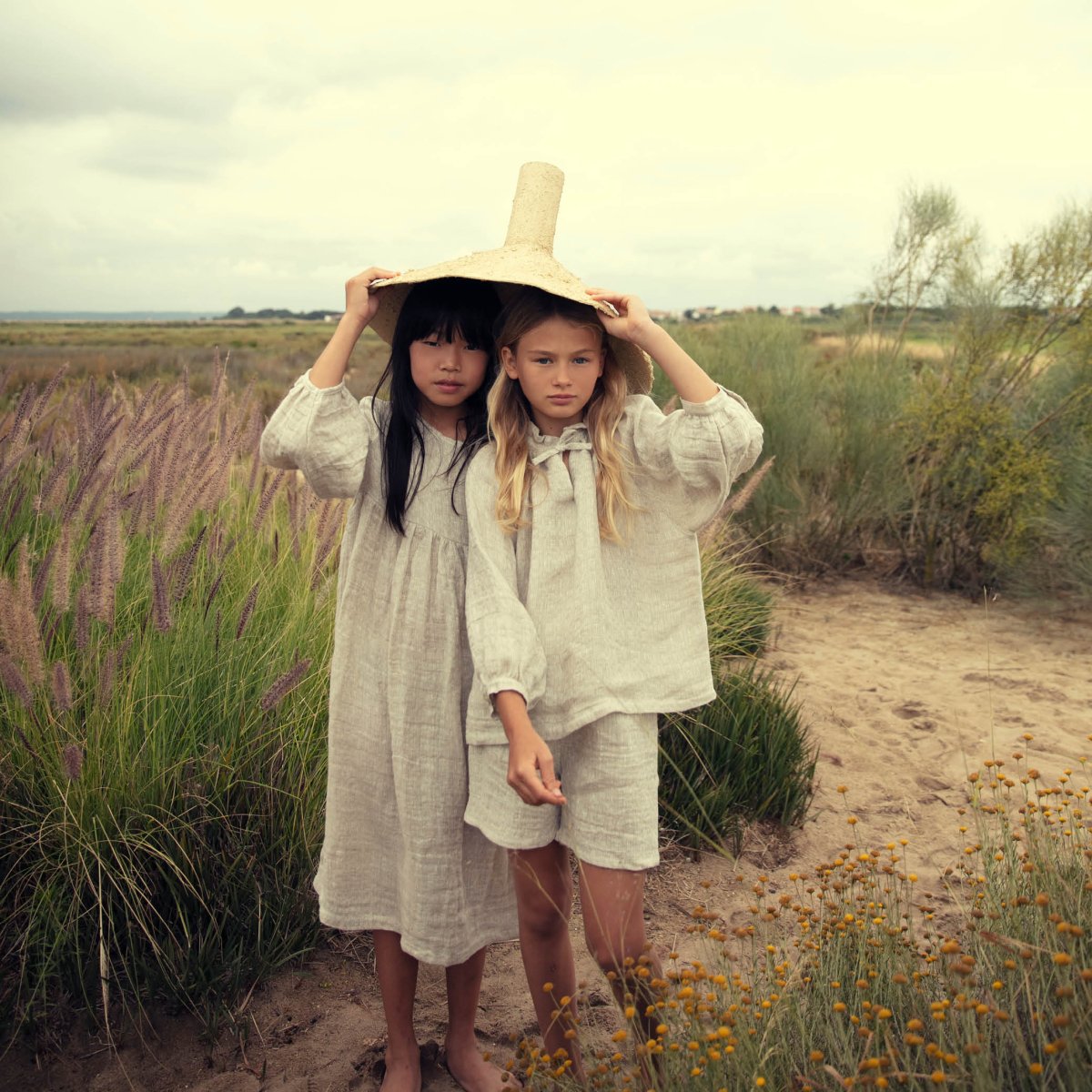 Soft Linen Puff Sleeve Blouse - Suuky Porto