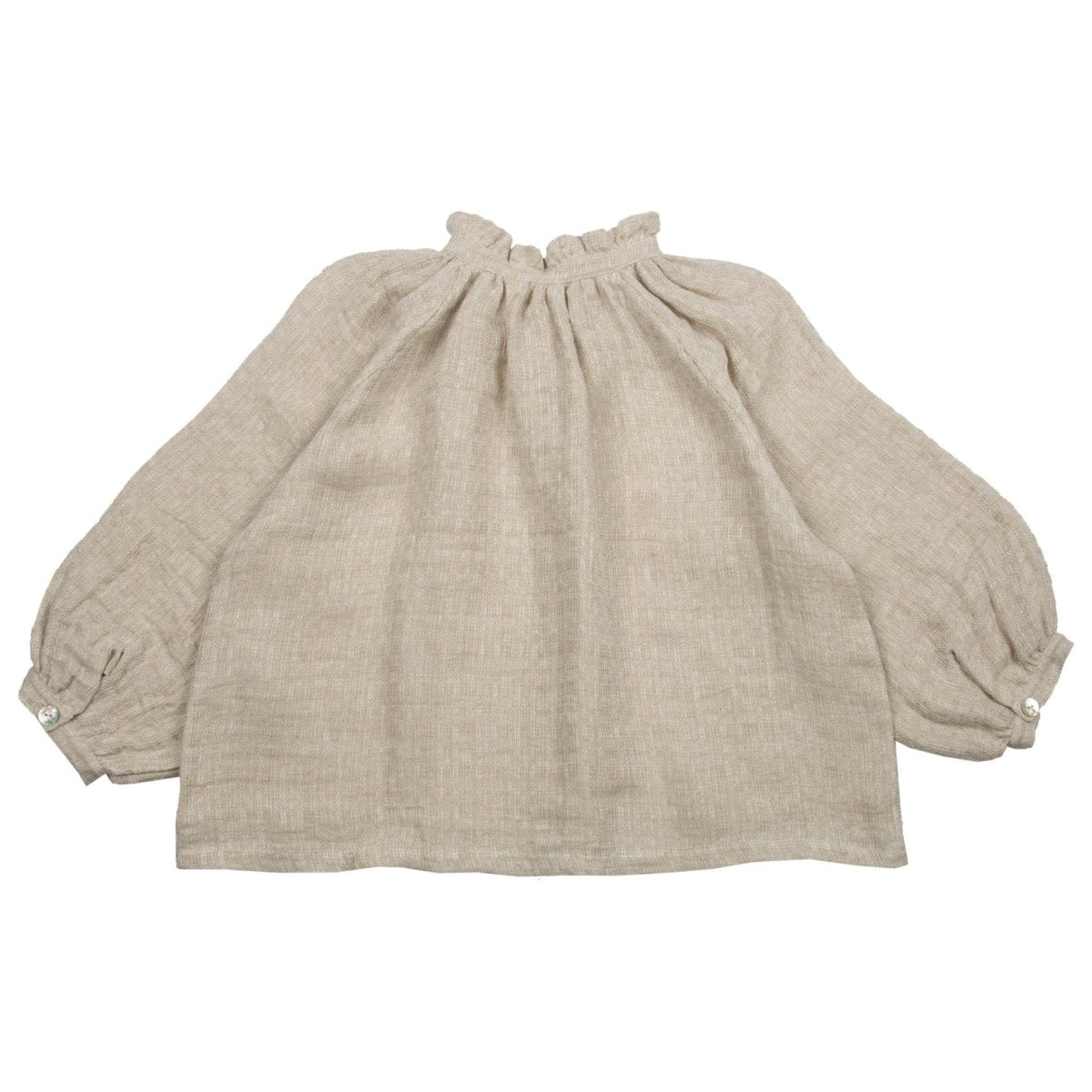 Soft Linen Puff Sleeve Blouse - Suuky Porto