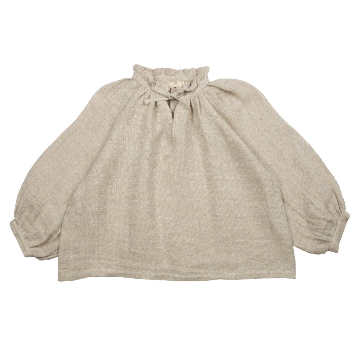 Soft Linen Puff Sleeve Blouse - Suuky Porto