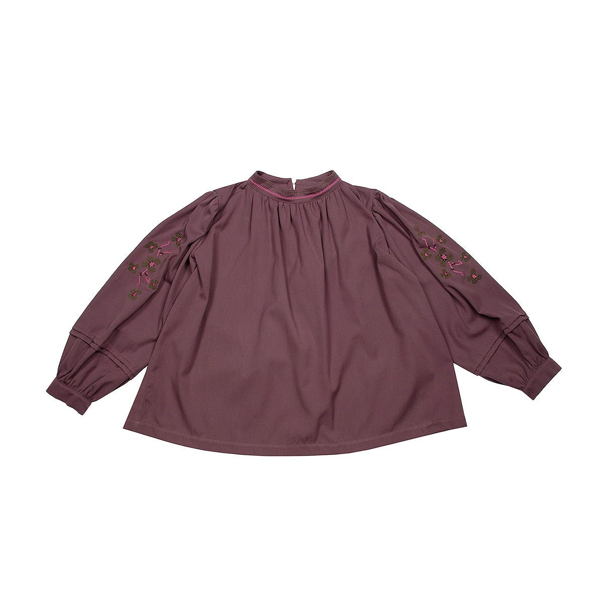Soft Plum Embroidered Blouse - Tops Suuky Porto