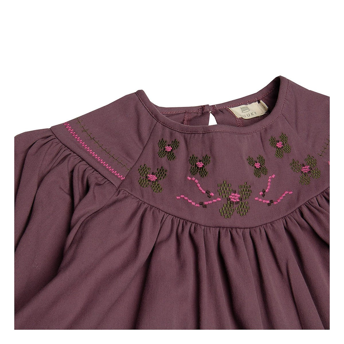 Soft Plum Embroidered Dress - Dresses & Jumpsuits Suuky Porto