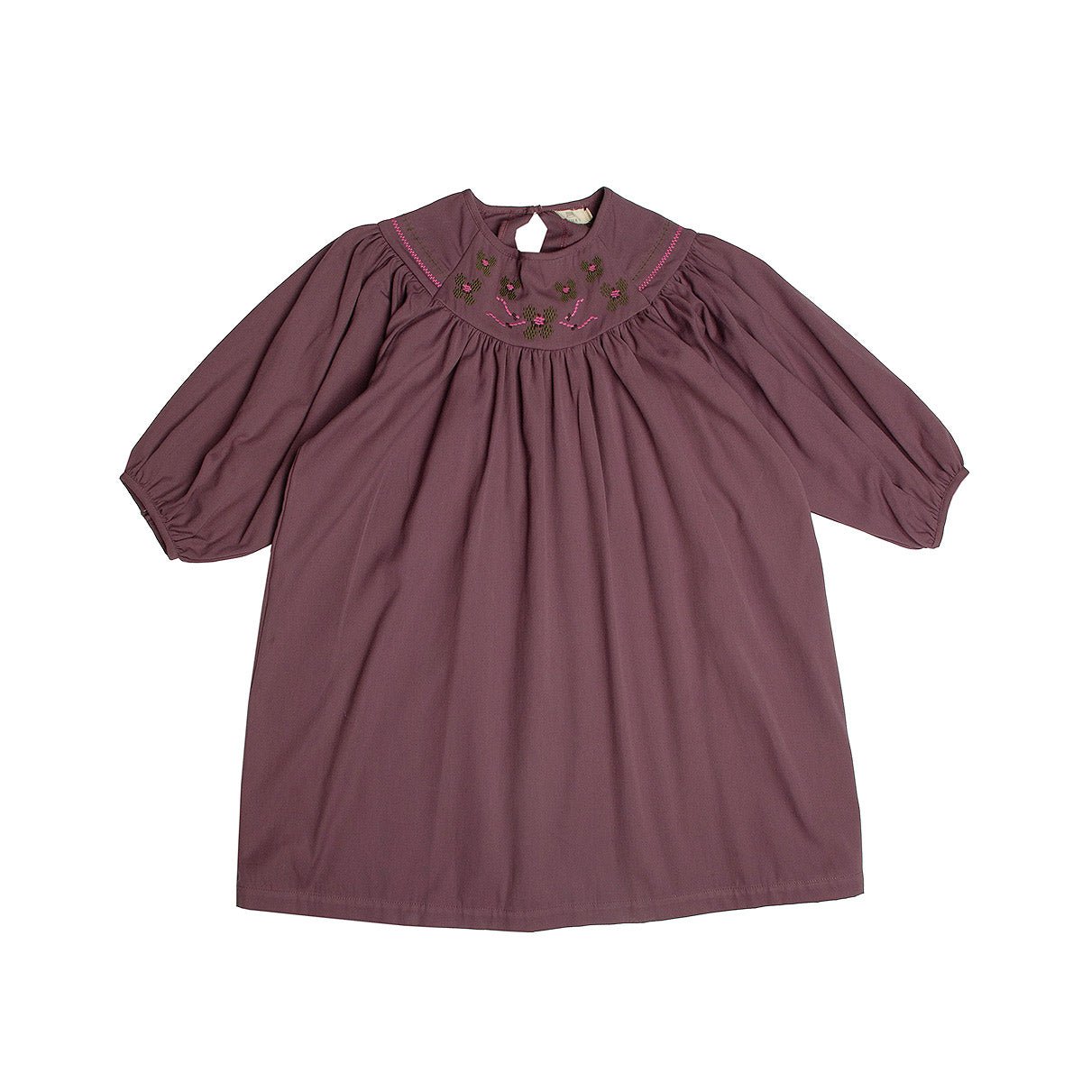 Soft Plum Embroidered Dress - Dresses & Jumpsuits Suuky Porto