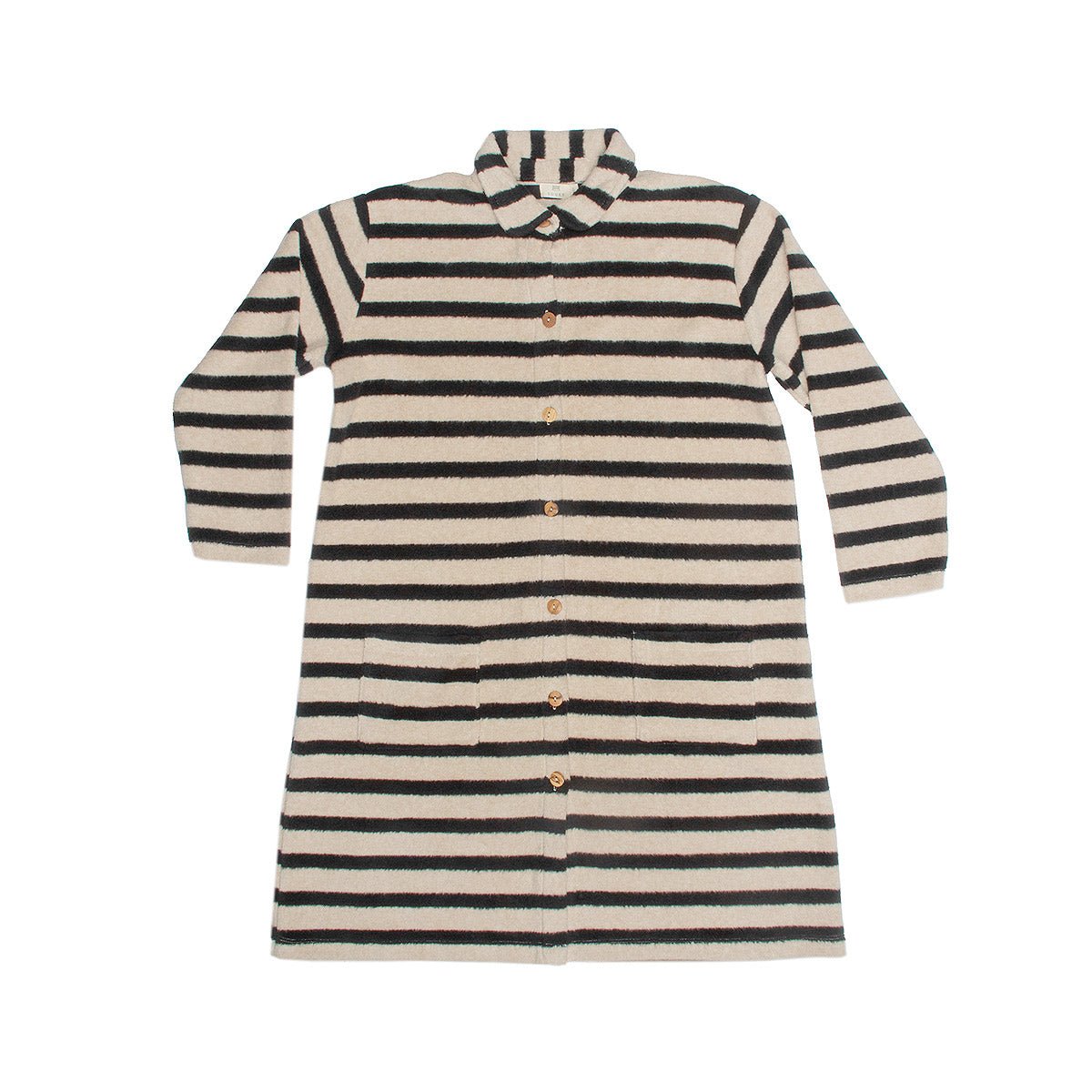 Soft Stripes Oatmeal & Black Dress - Dresses & Jumpsuits Suuky Porto