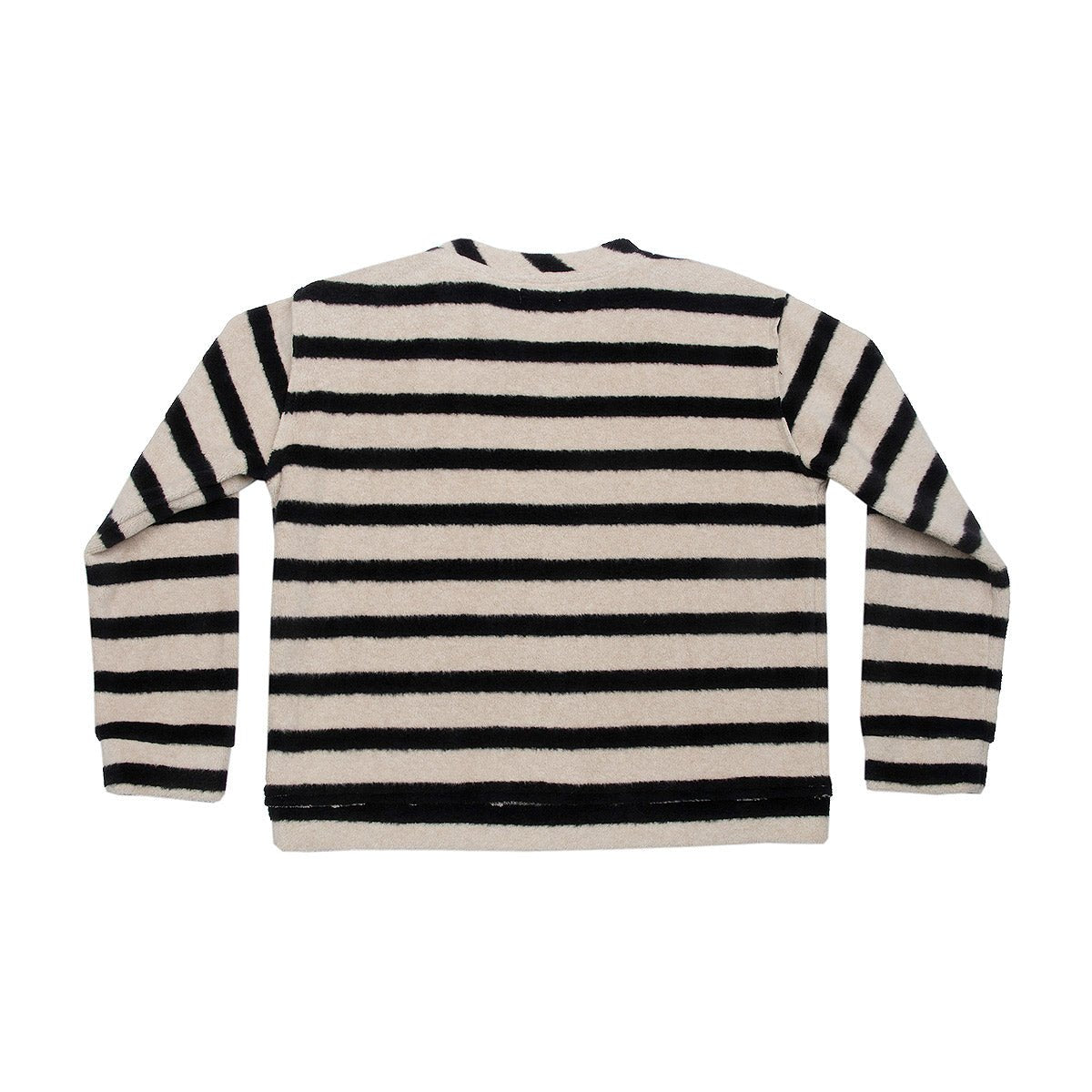 Soft Stripes Oatmeal & Black Sweatshirt - Tops Suuky Porto