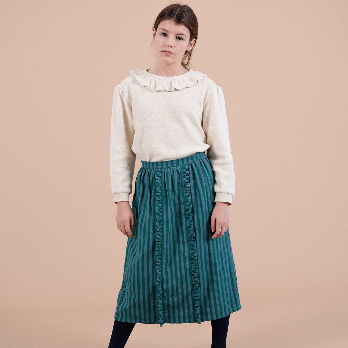 Soft Twill Artic & Galapagos Frill Skirt - Bottoms Suuky Porto