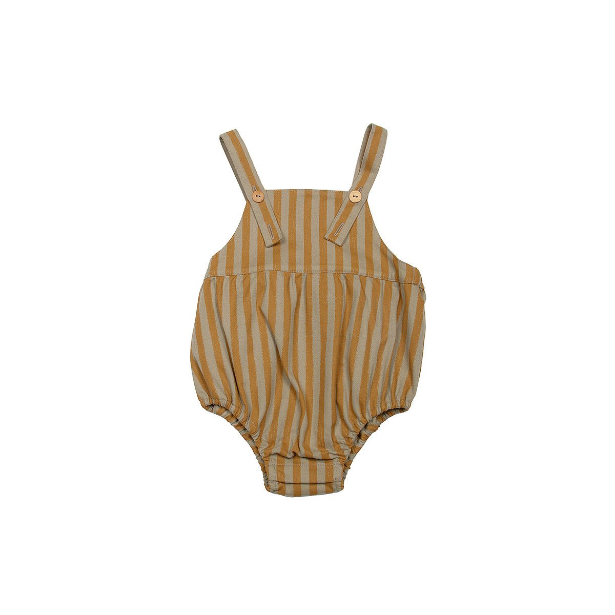 Soft Twill Silver Sage & Golden Brown Baby Overall - Overalls Suuky Porto