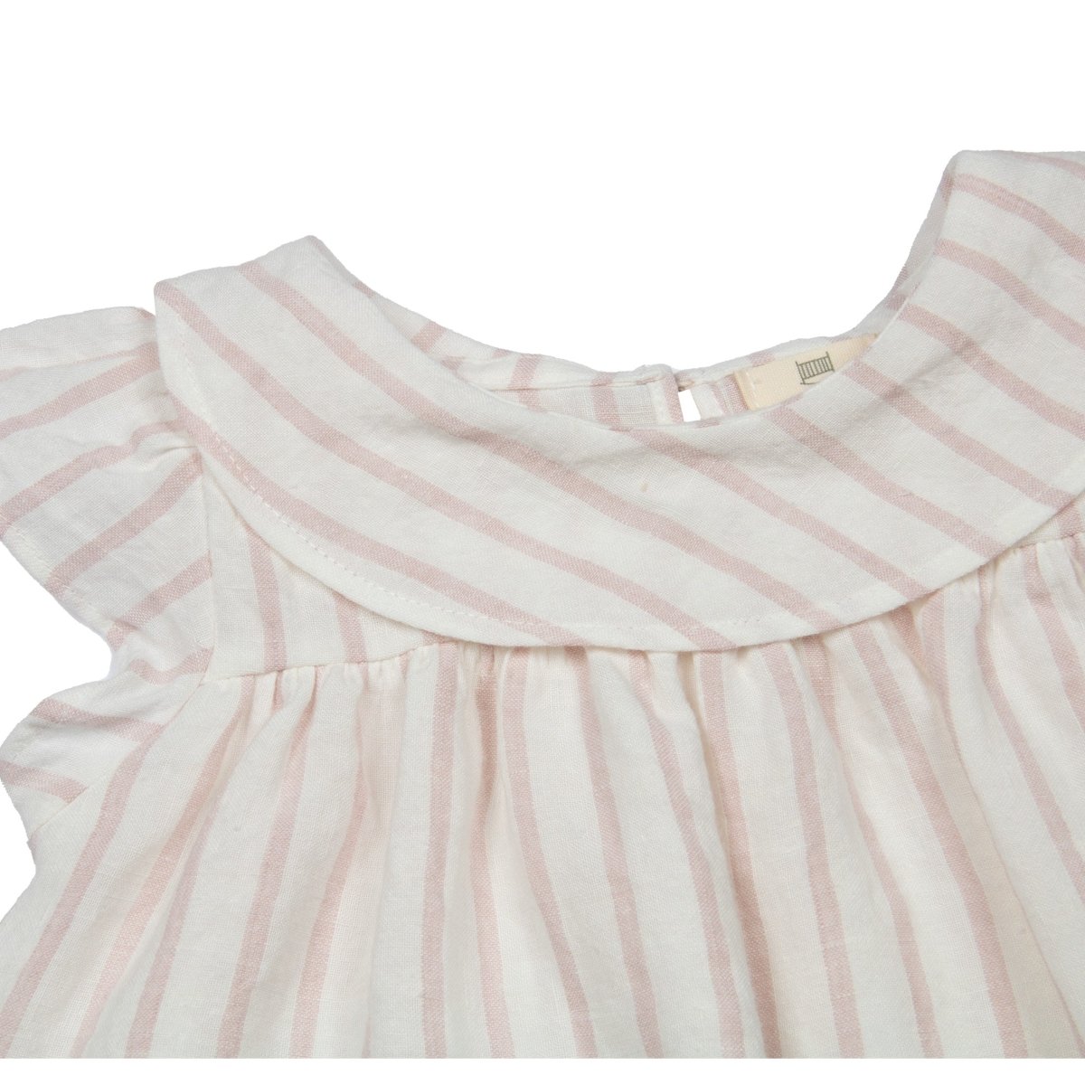 Striped Linen Baby Dress Set - Suuky Porto