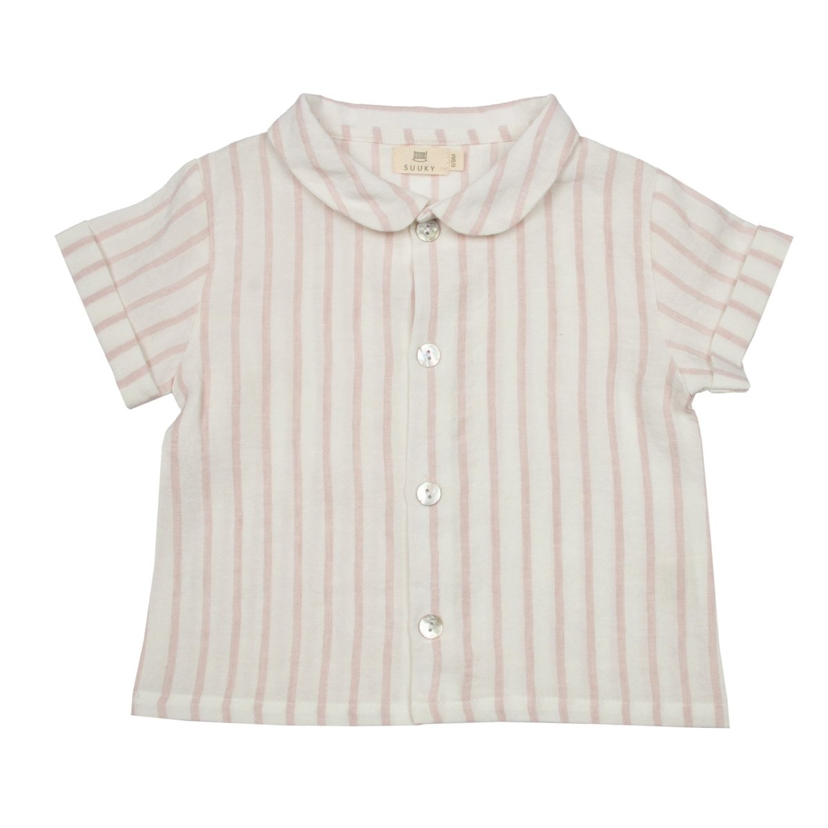 Striped Linen Baby Shirt - Suuky Porto