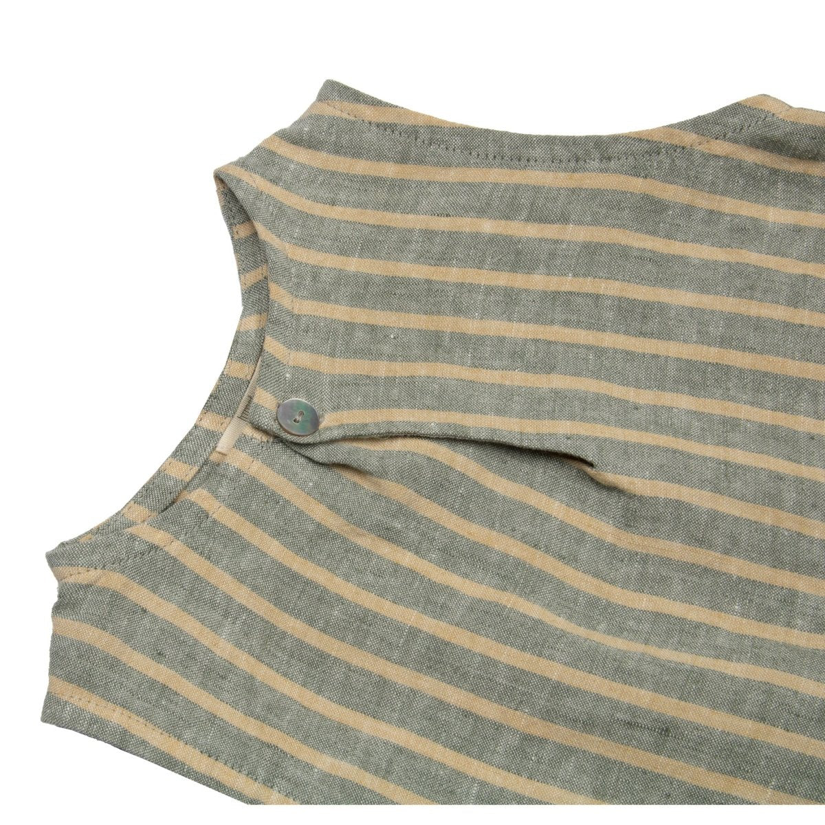 Striped Linen Overall - Suuky Porto