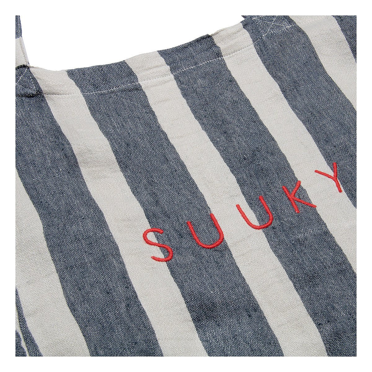 Striped Linen SUUKY Bag - Black Ink & Oatmeal - Accessories Suuky Porto