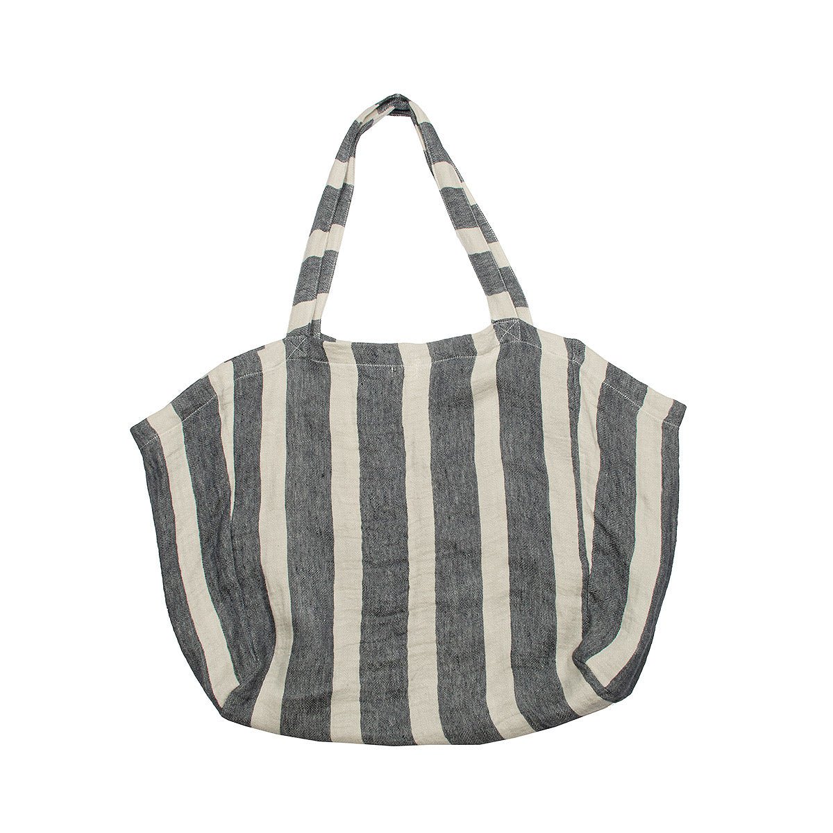 Striped Linen SUUKY Bag - Black Ink & Oatmeal - Accessories Suuky Porto
