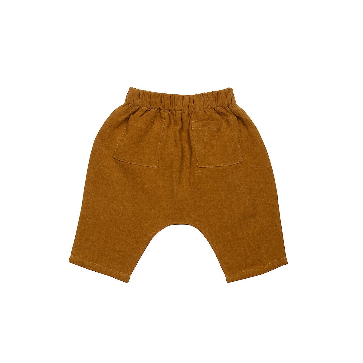 Suuky Golden Brown Linen Baby Pants - Bottoms Suuky Porto