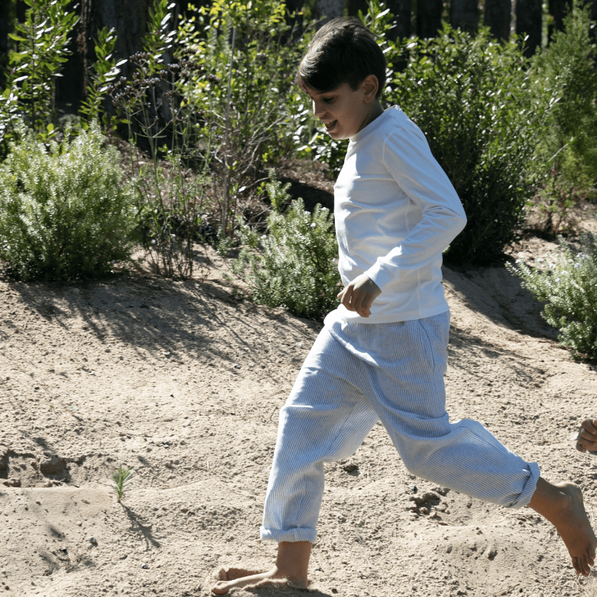 Vintage Linen | Men's Stripe Pant - Bottoms Suuky Porto