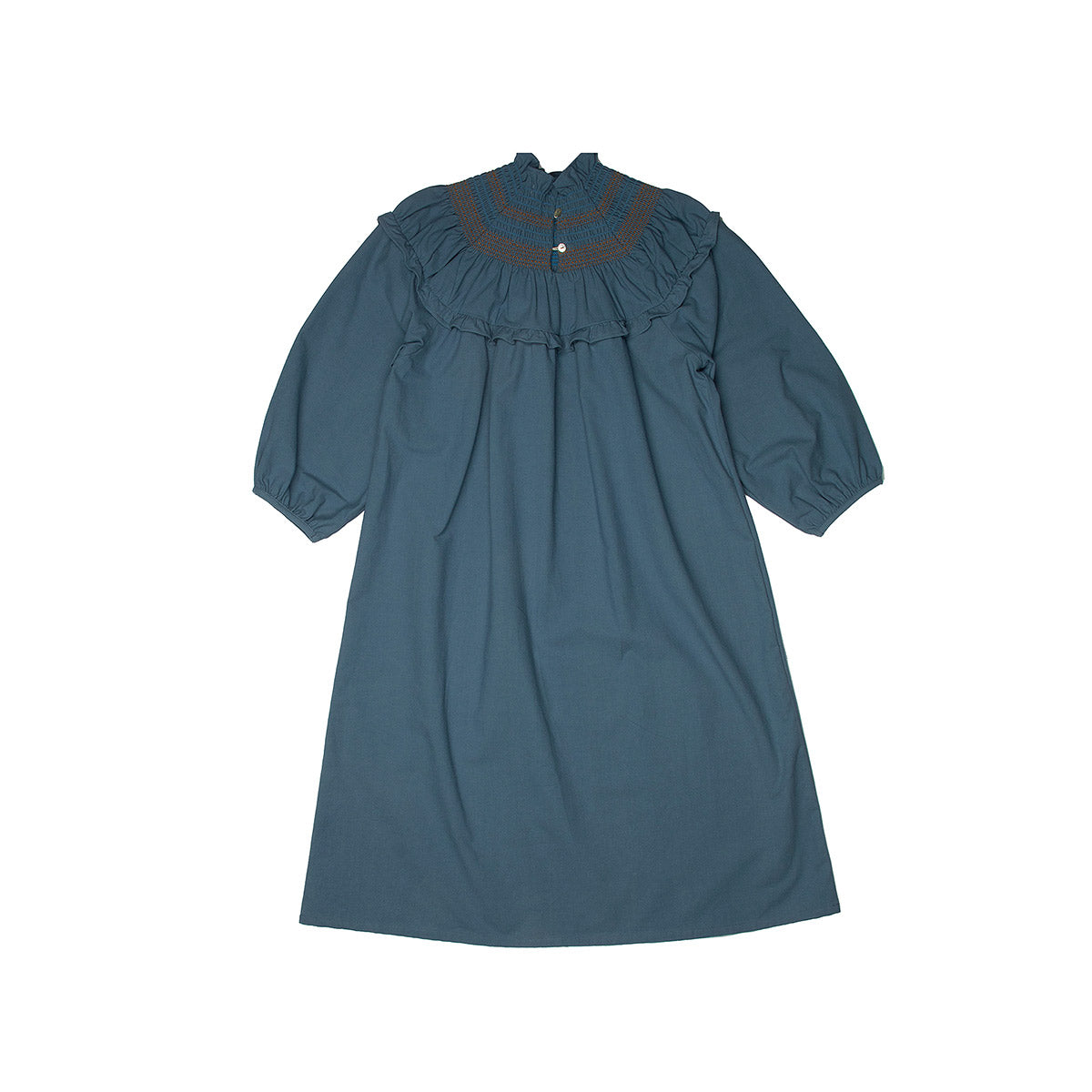 Deluxe Woven China Blue Embroidered Dress - Suuky NC