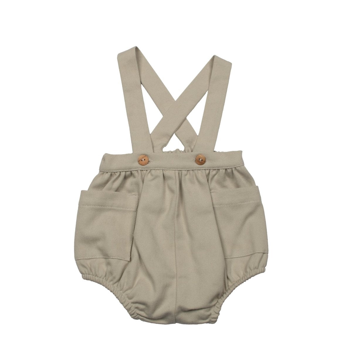 Canvas Baby Suspender Shorts - Suuky Porto