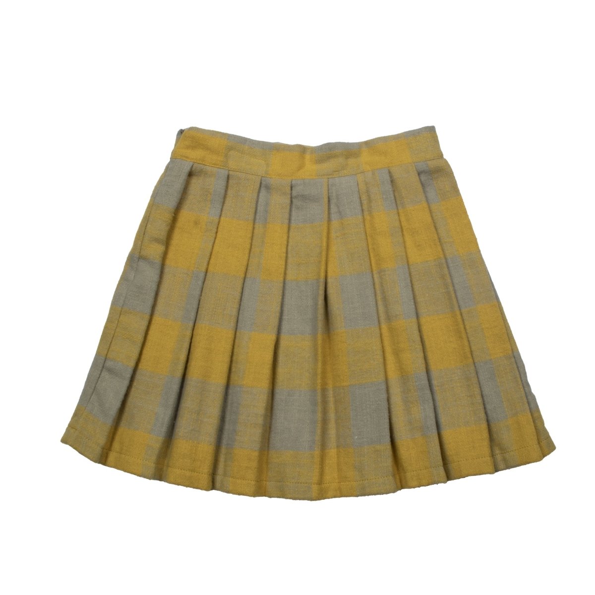 Check Brushed Pleated Skirt - Suuky Porto