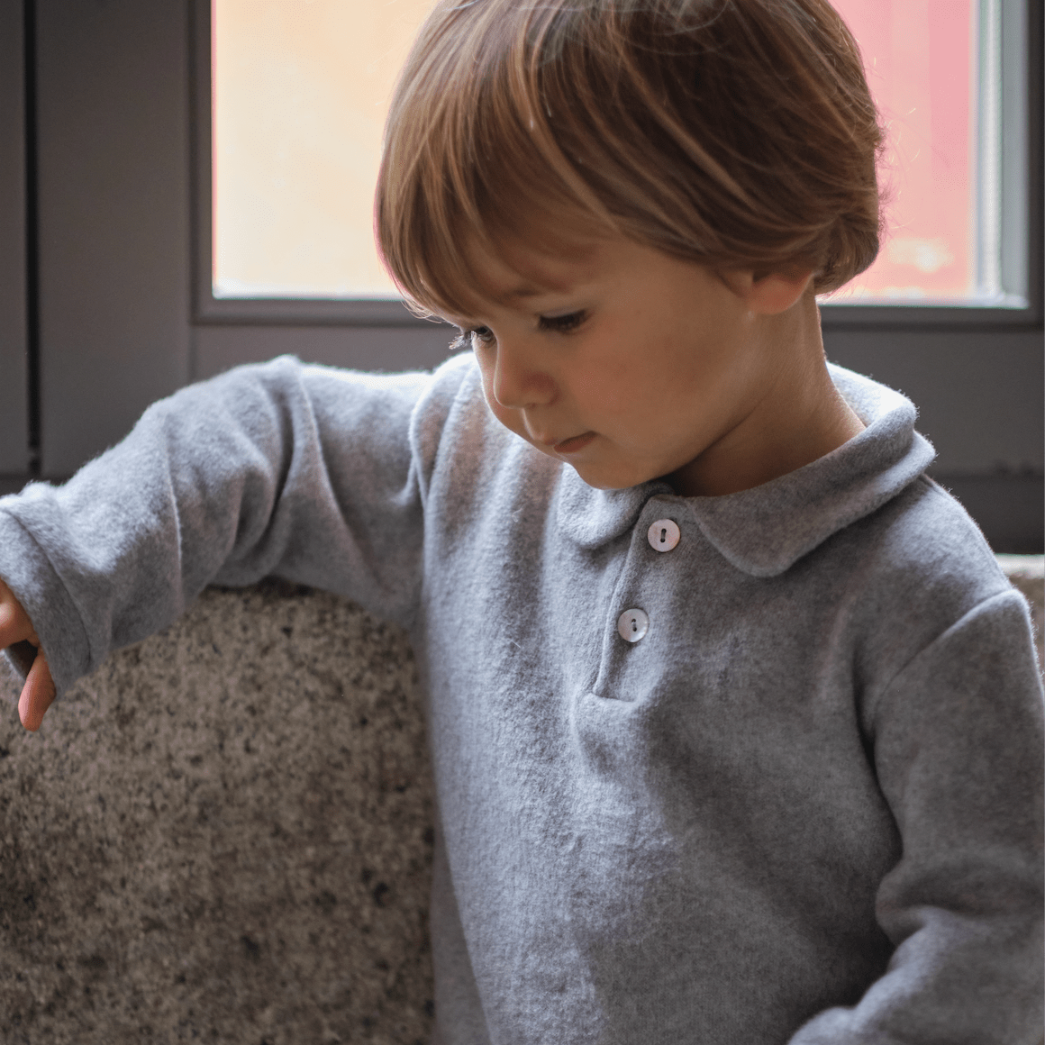 Grey Knit Baby Tee - Suuky Porto