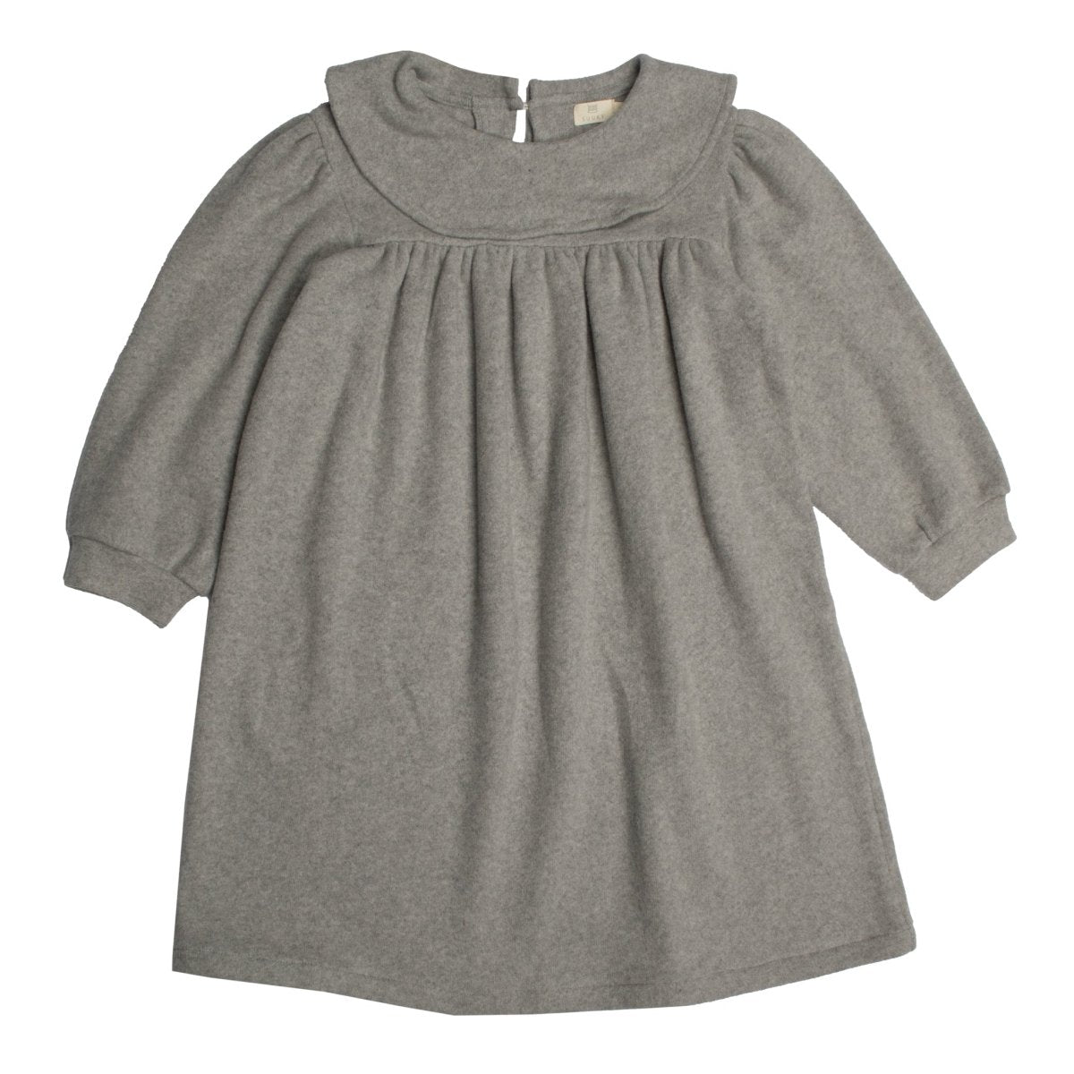 Grey Knit Relaxed Collar Dress - Suuky Porto