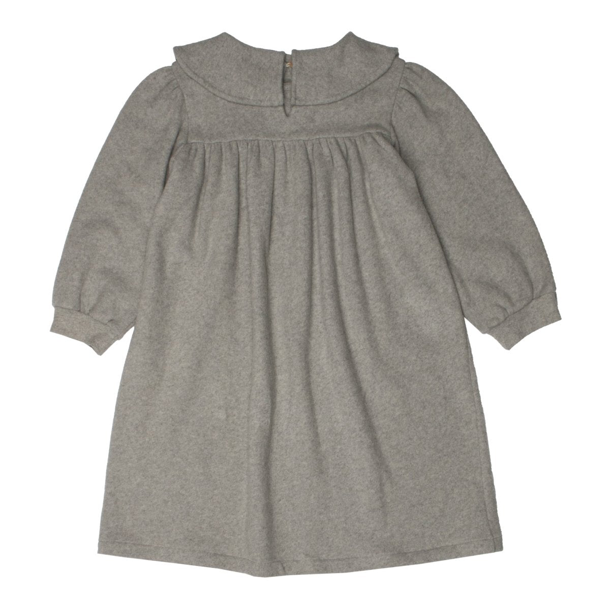 Grey Knit Relaxed Collar Dress - Suuky Porto