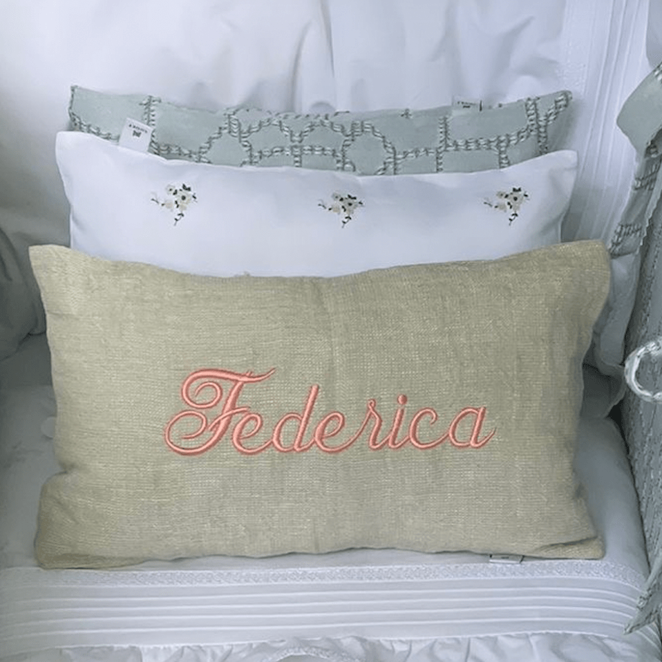 Minipillow personalised embroidery - Suuky Porto