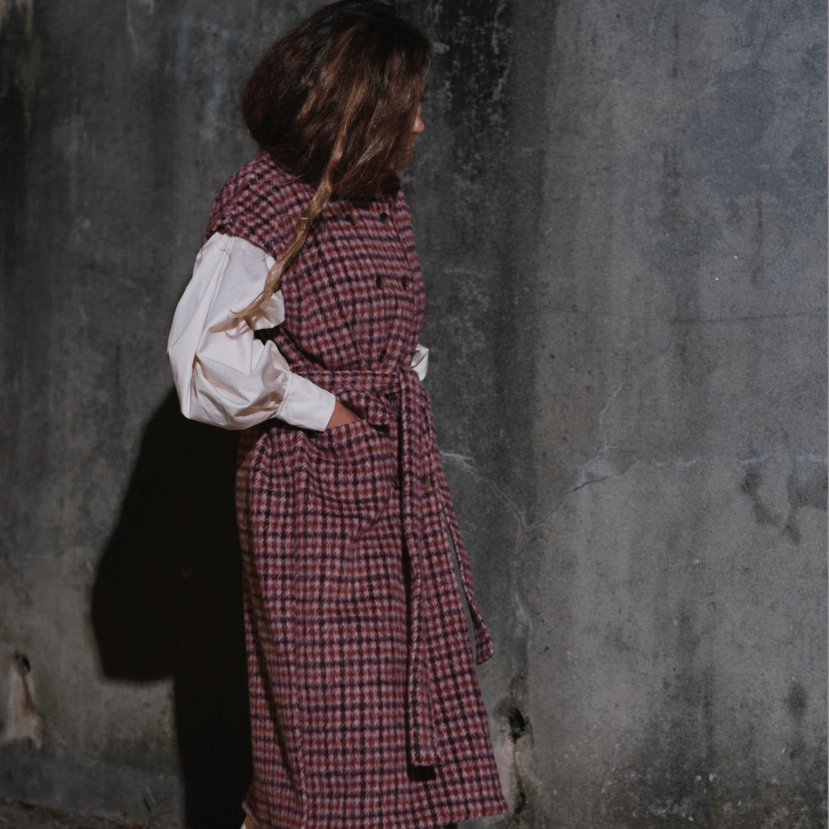 Wool Check Woman Vest - Suuky Porto