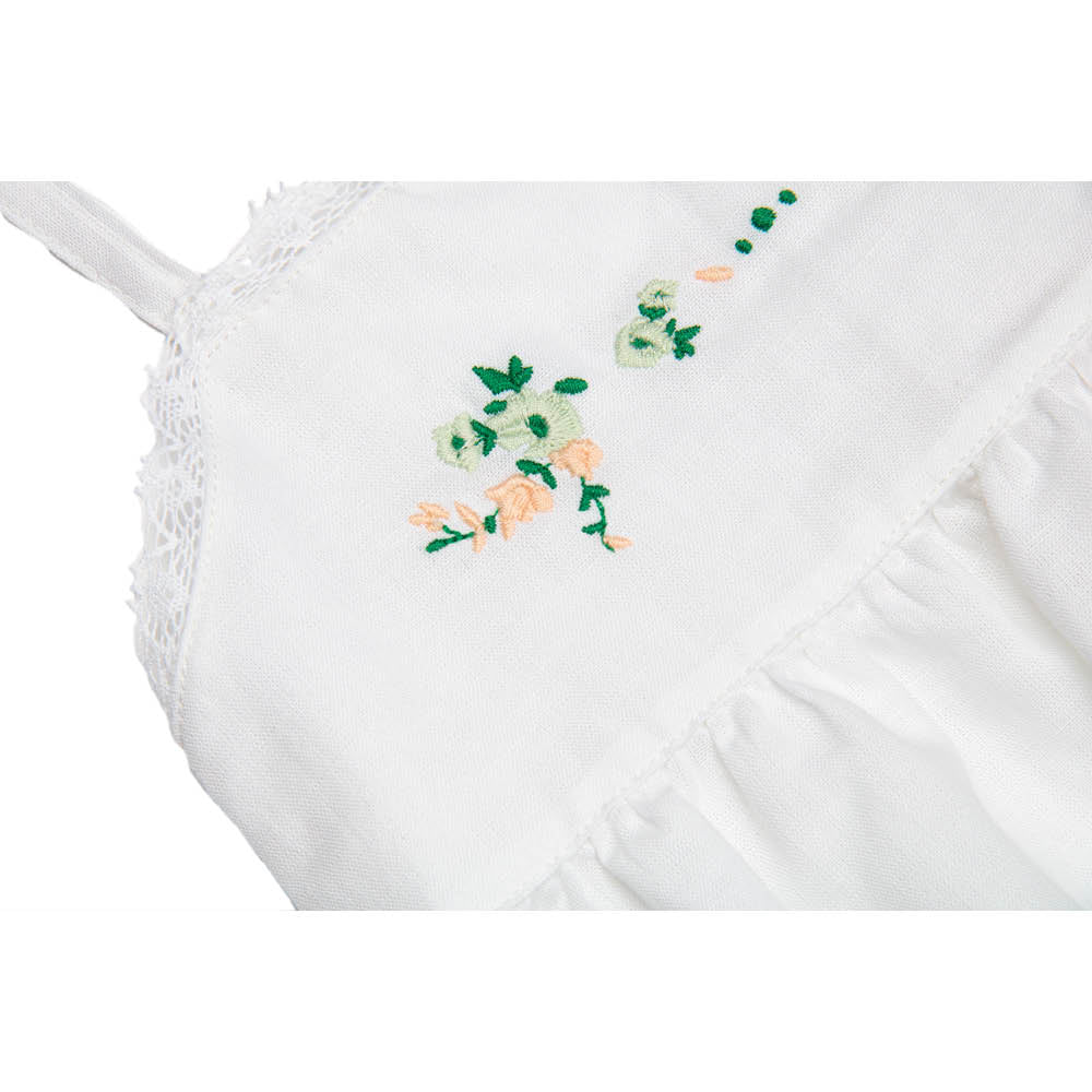 Botanical Flower Print | Baby Embroidered Dress - Dresses & Jumpsuits Suuky Porto
