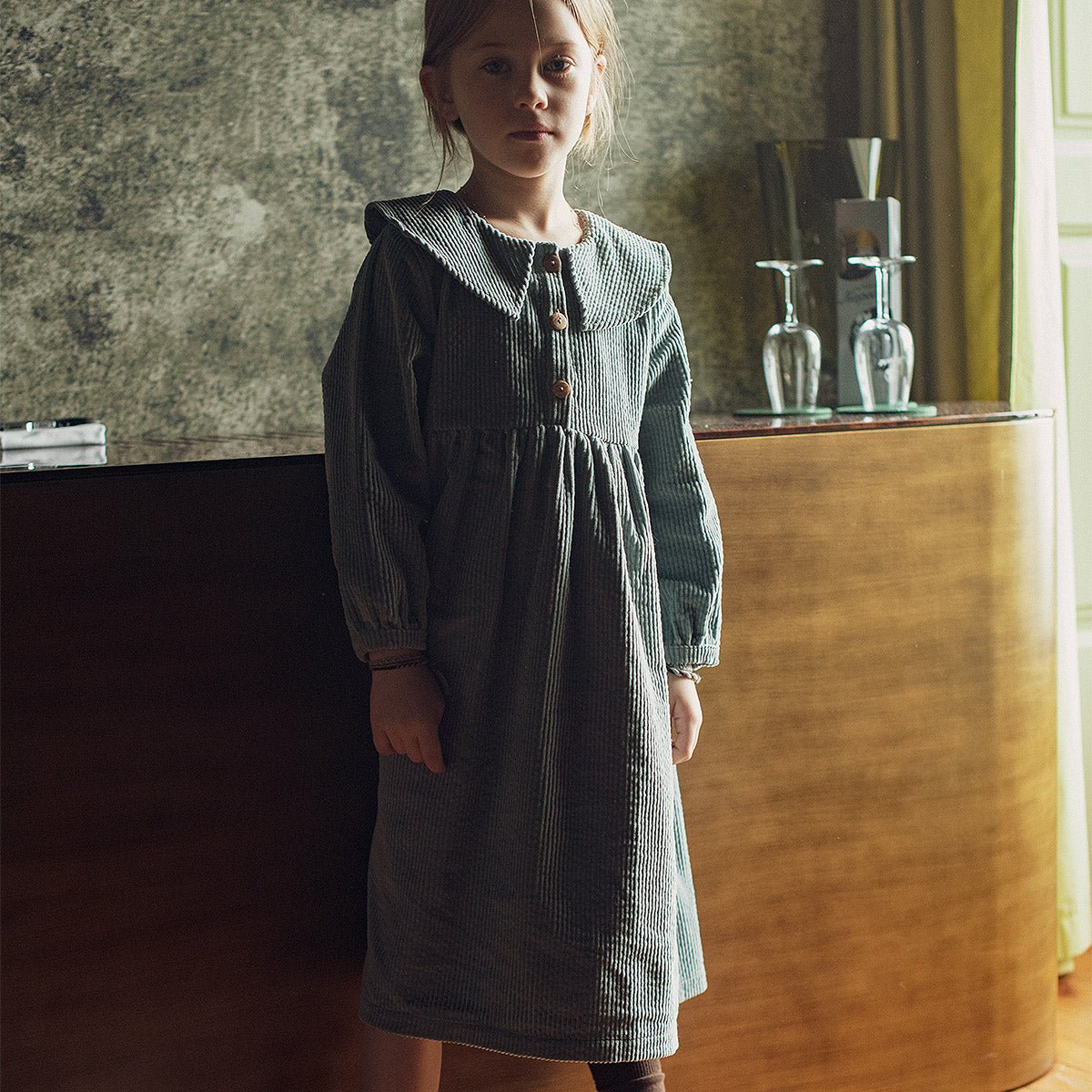 Corduroy Artic Collar Dress - Dresses & Jumpsuits Suuky Porto