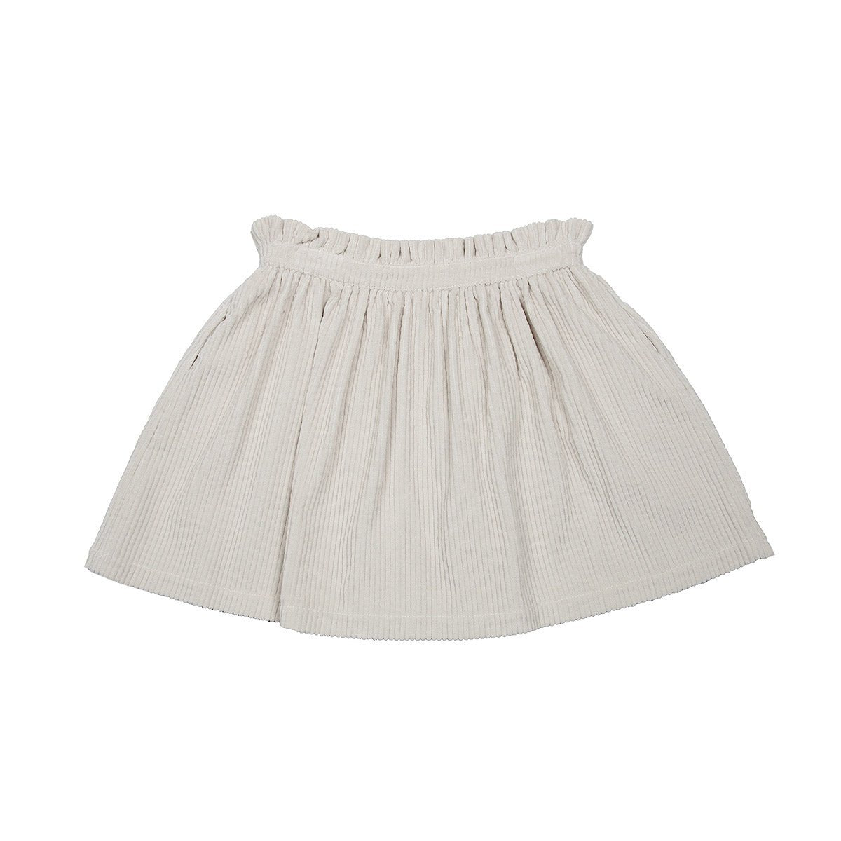 Corduroy Light Gray Skirt - Bottoms Suuky Porto