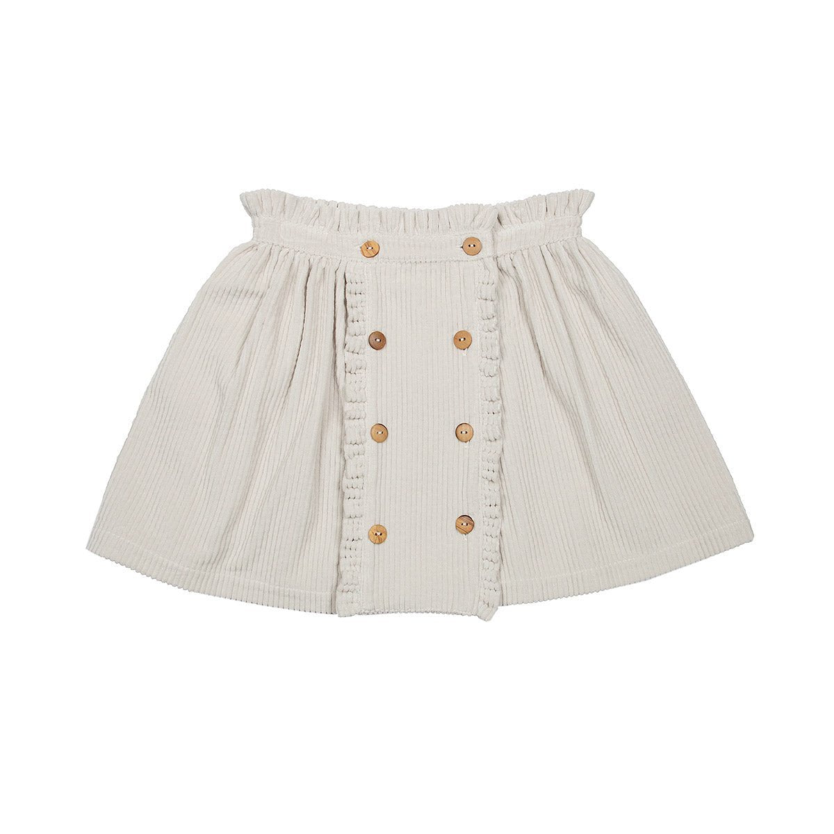 Corduroy Light Gray Skirt - Bottoms Suuky Porto
