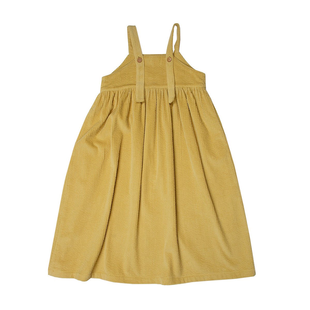 Corduroy Yellow Cream Dress - Dresses & Jumpsuits Suuky Porto