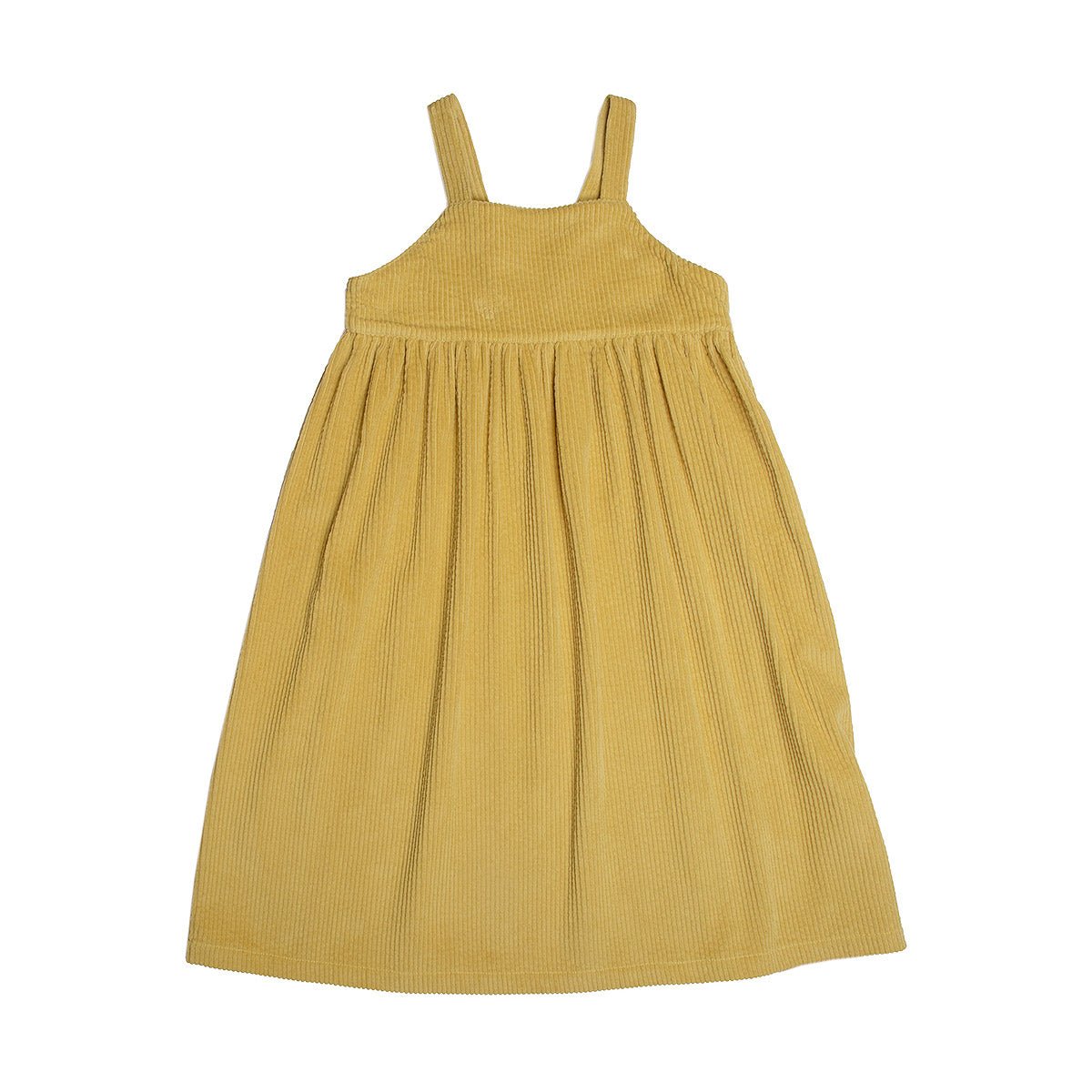 Corduroy Yellow Cream Dress - Dresses & Jumpsuits Suuky Porto