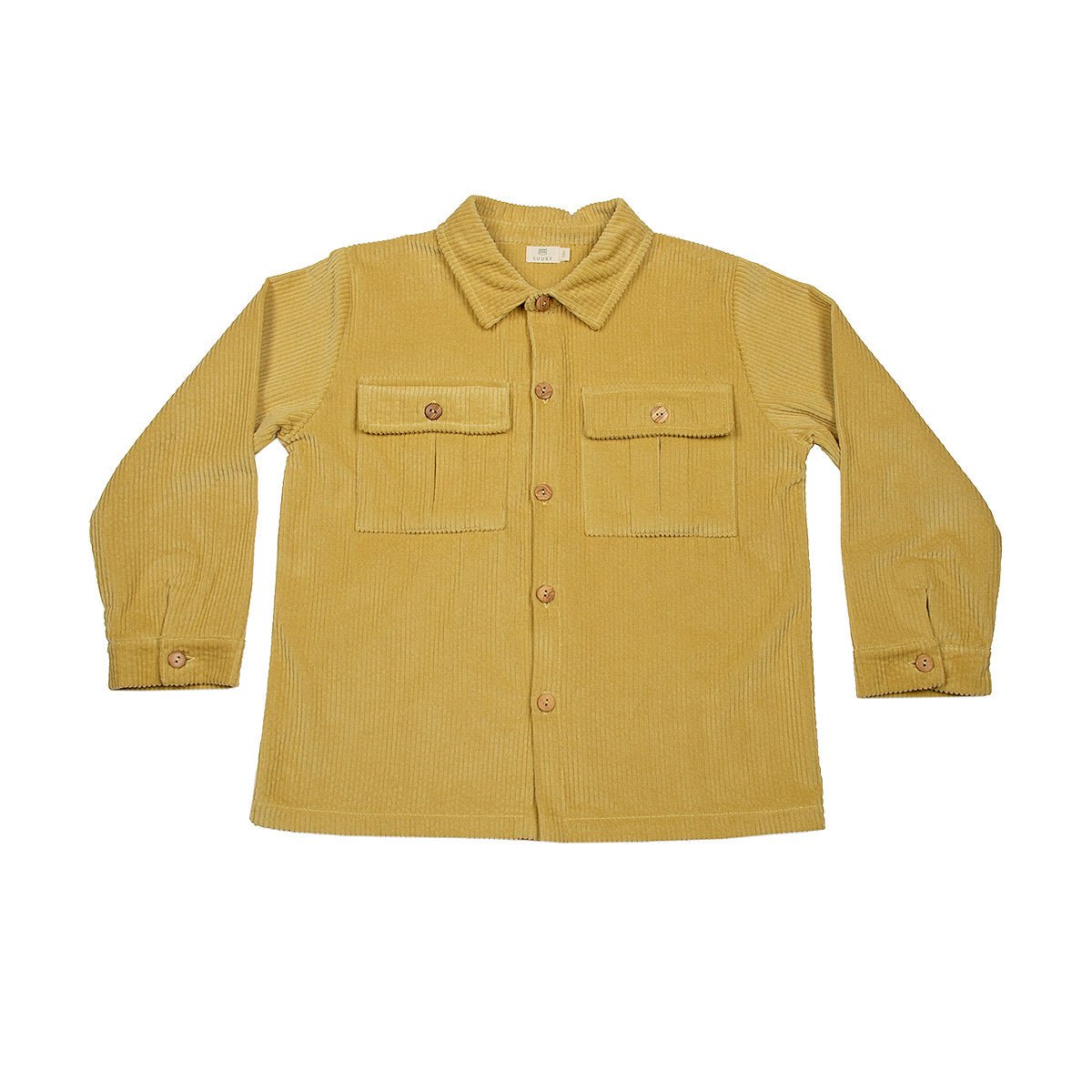 Corduroy Yellow Cream Overshirt - Tops Suuky Porto