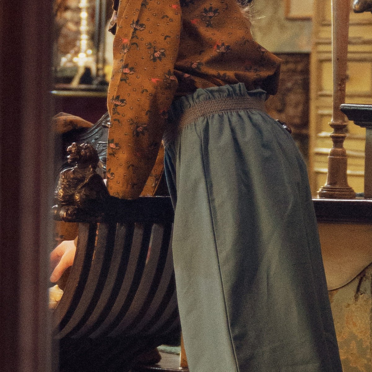 Deluxe Woven China Blue Skirt - Bottoms Suuky Porto