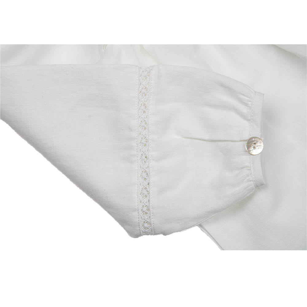 Lace Linen | Girl's Embroidery Dress Dove - Dresses & Jumpsuits Suuky Porto
