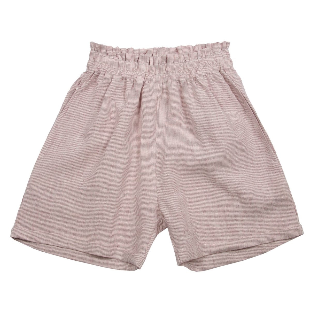 Linen Small Stripes Shorts - Suuky Porto