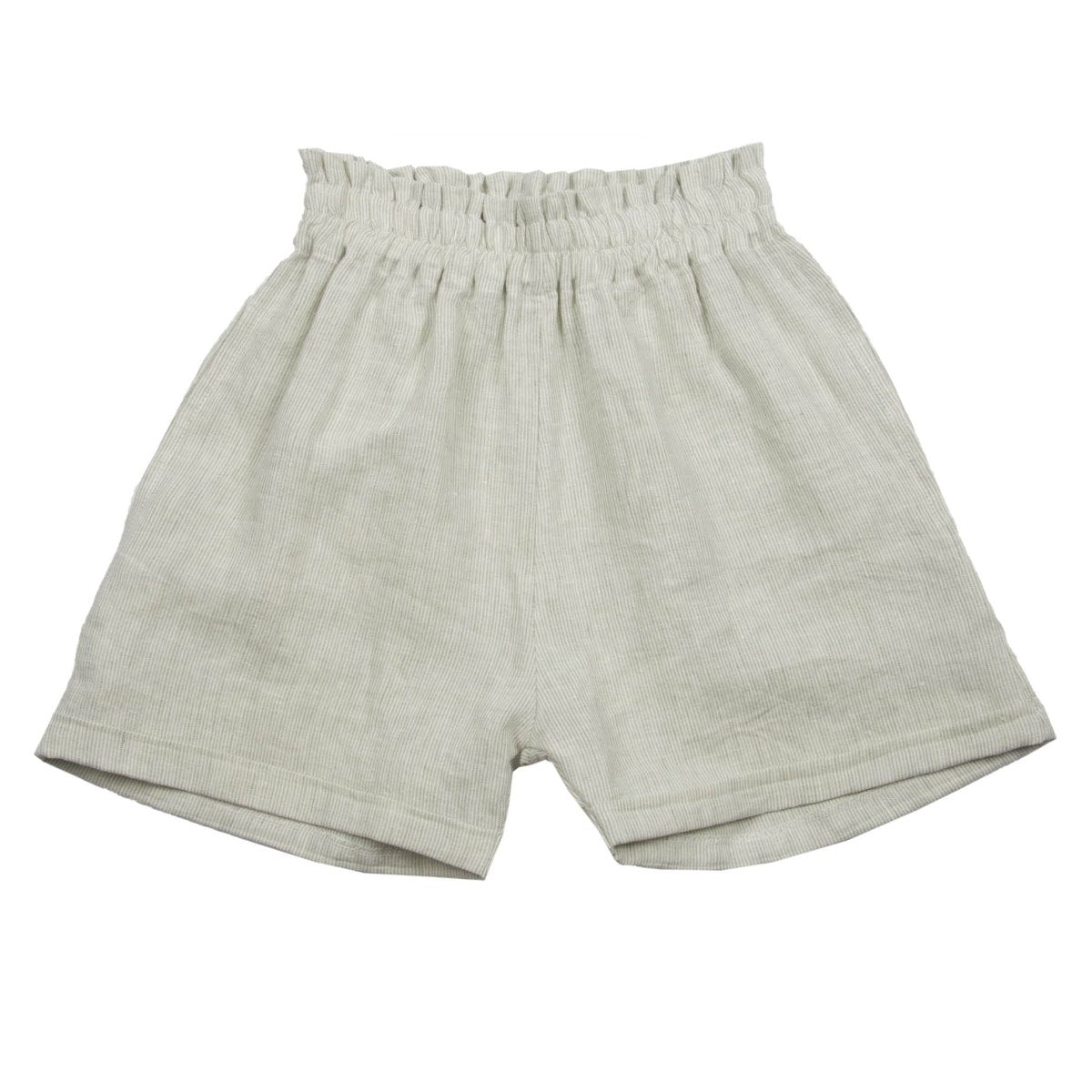 Linen Small Stripes Shorts - Suuky Porto